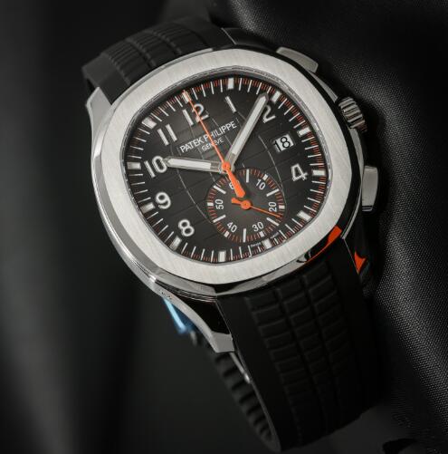 The orange elements on the dial are striking to the black background.