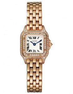 The 18k rose gold fake watches have white dials.